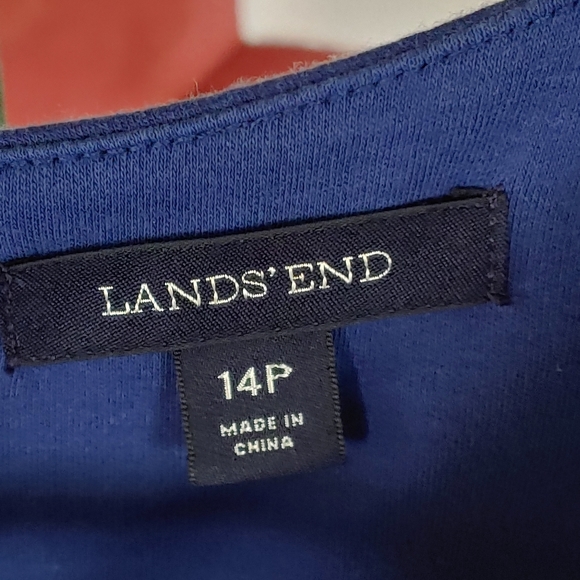 Land's End Floral Midi A Line Print Sleeveless Sheath Dress - Picture 5 of 10